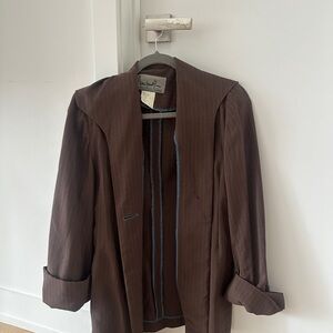 Brown Pinstripe Blazer